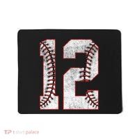 12th Birthday party Twelve 12 Year Old Baseball Bday Mousepad thumb 0