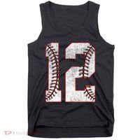 12th Birthday party Twelve 12 Year Old Baseball Bday Tank Top thumb 0