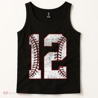 12th Birthday party Twelve 12 Year Old Baseball Bday Tank Top thumb 2