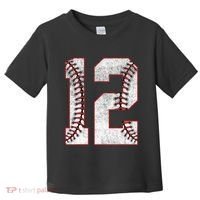 12th Birthday party Twelve 12 Year Old Baseball Bday Toddler T-Shirt thumb 0