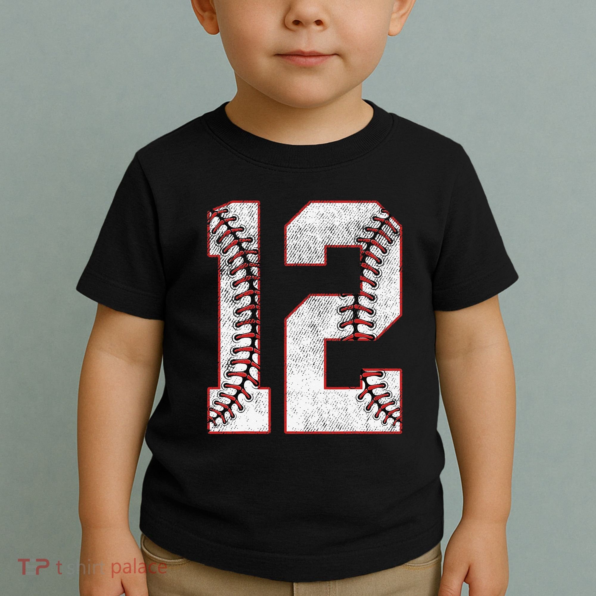 12th Birthday party Twelve 12 Year Old Baseball Bday Toddler T-Shirt