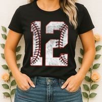 12th Birthday party Twelve 12 Year Old Baseball Bday Women's T-Shirt thumb 2