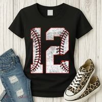 12th Birthday party Twelve 12 Year Old Baseball Bday Women's T-Shirt thumb 3