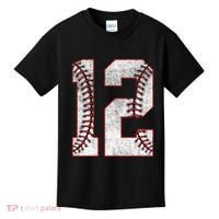 12th Birthday party Twelve 12 Year Old Baseball Bday Kids T-Shirt thumb 0