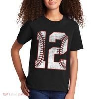 12th Birthday party Twelve 12 Year Old Baseball Bday Kids T-Shirt thumb 2