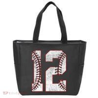 12th Birthday party Twelve 12 Year Old Baseball Bday Tote Bag thumb 0