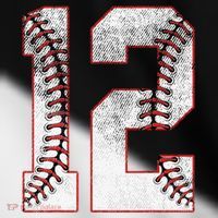 12th Birthday party Twelve 12 Year Old Baseball Bday Toddler Fine Jersey T-Shirt thumb 2