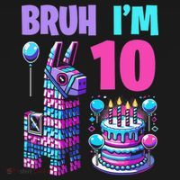 10th Birthday Party Llama Pinata Girl Bruh Im 10 Women's Tank Top thumb 5