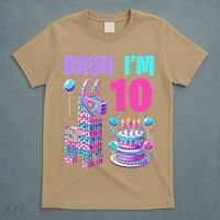 10th Birthday Party Llama Pinata Girl Bruh Im 10 T-Shirt thumb 5