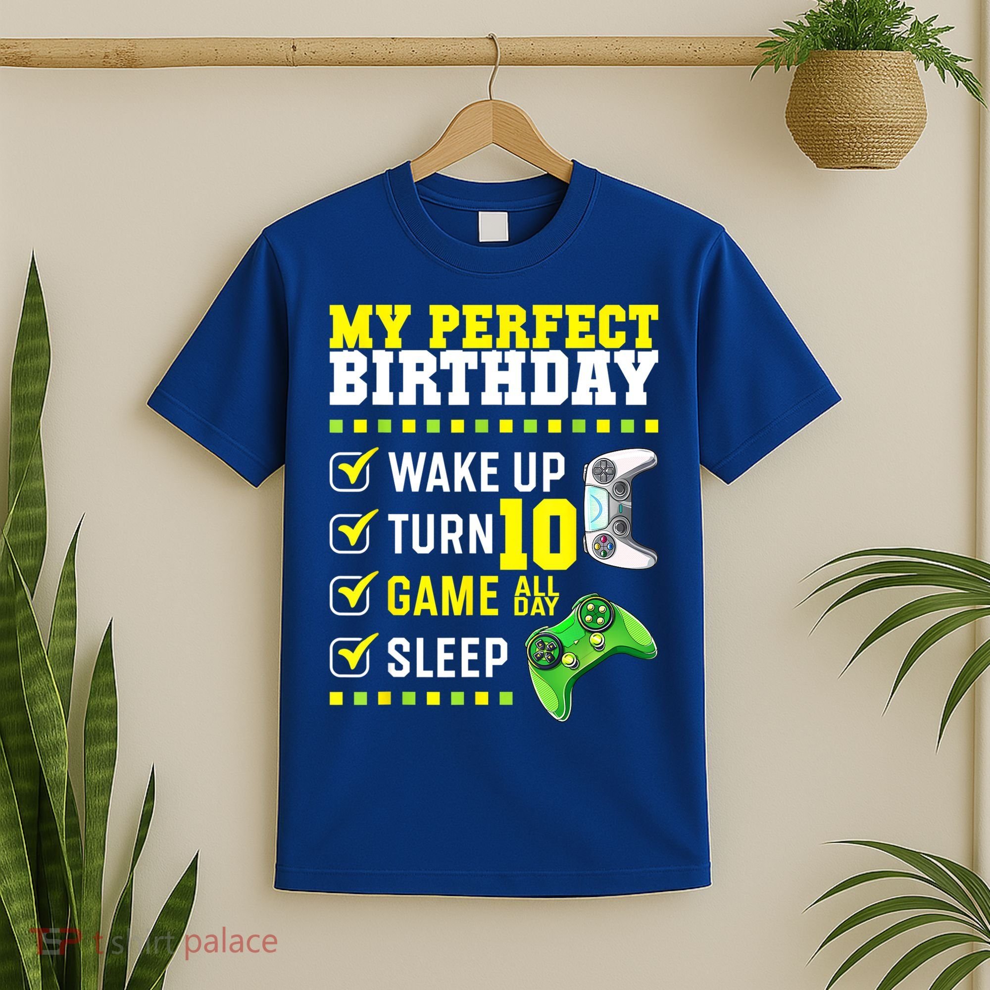 10th Birthday Party Perfect For Gamer 10 Years Old Boy T-Shirt