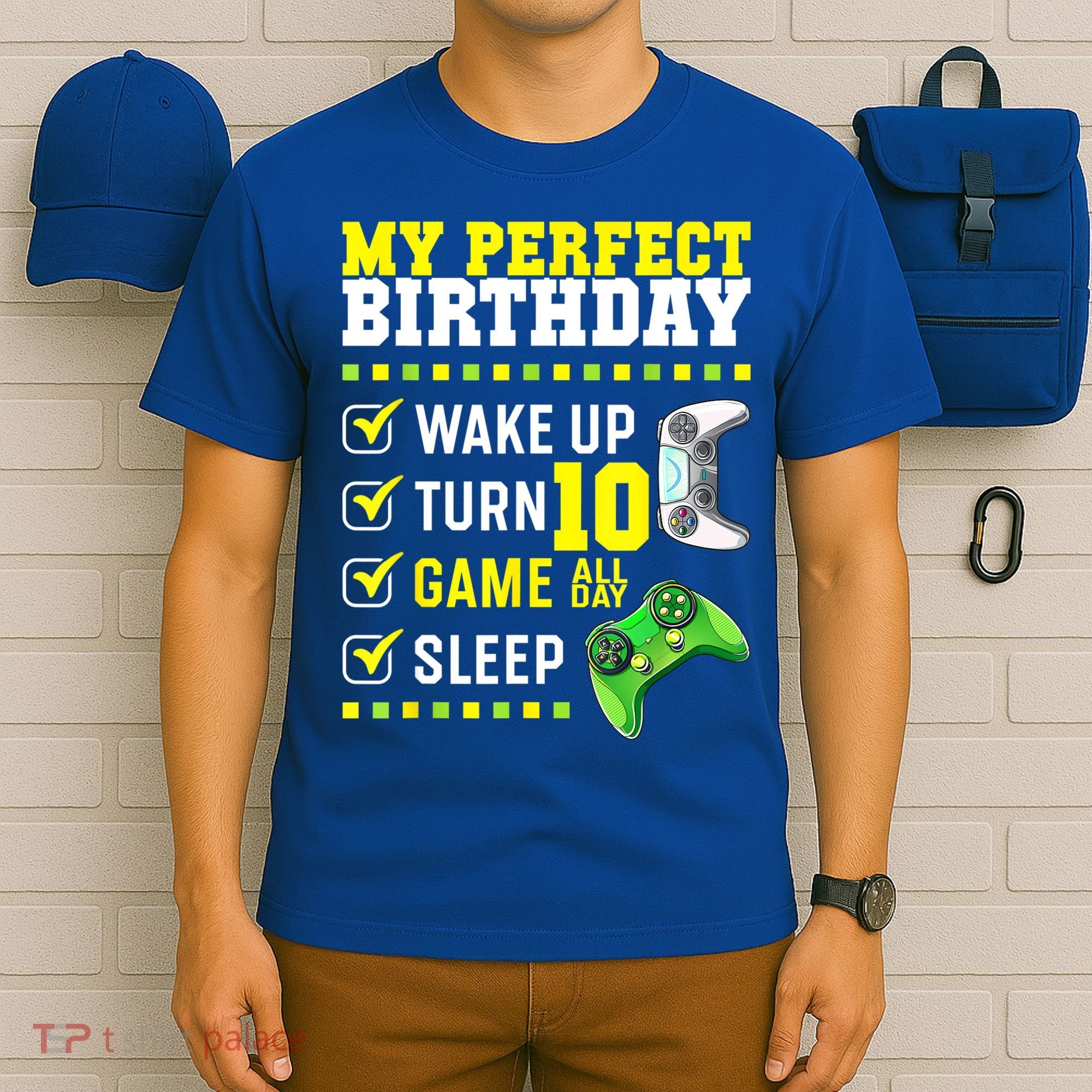 10th Birthday Party Perfect For Gamer 10 Years Old Boy T-Shirt