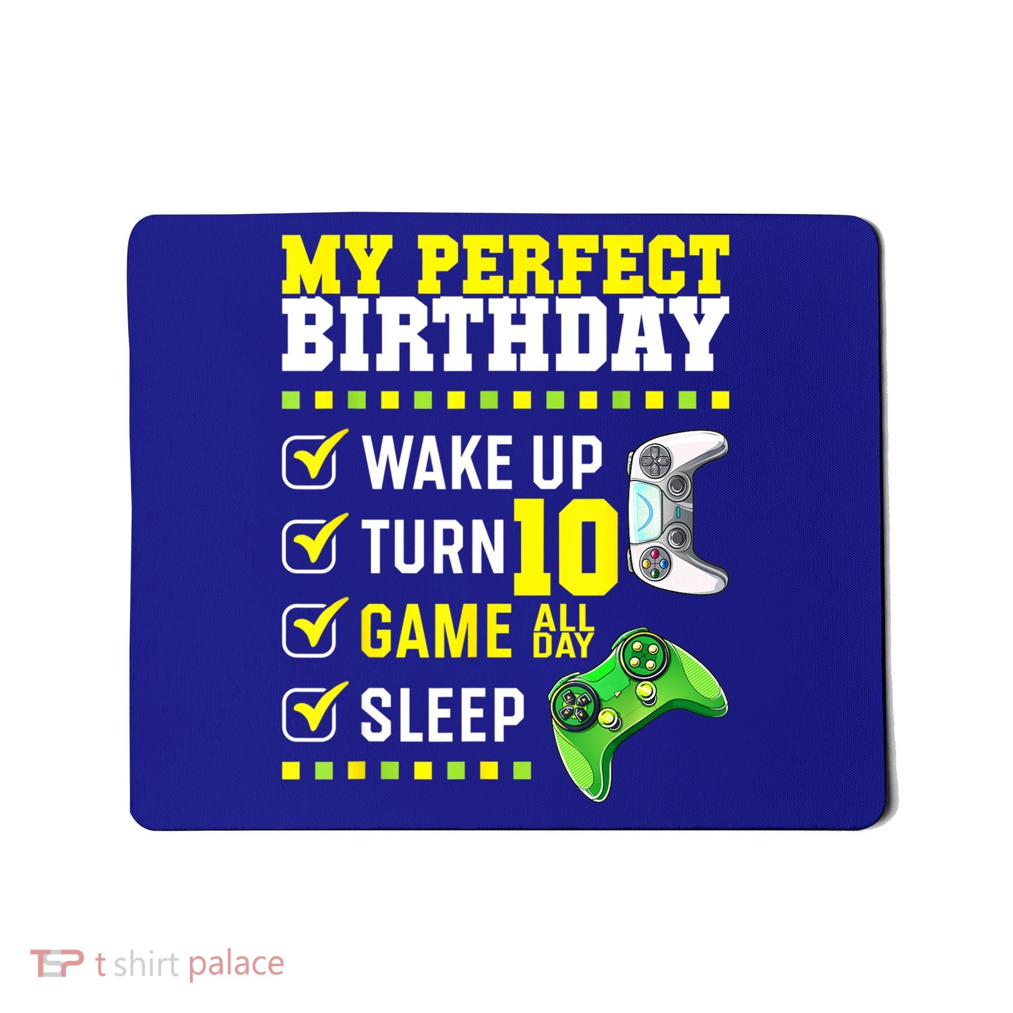 10th Birthday Party Perfect For Gamer 10 Years Old Boy Mousepad