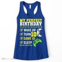 10th Birthday Party Perfect For Gamer 10 Years Old Boy Women's Tank Top thumb 0
