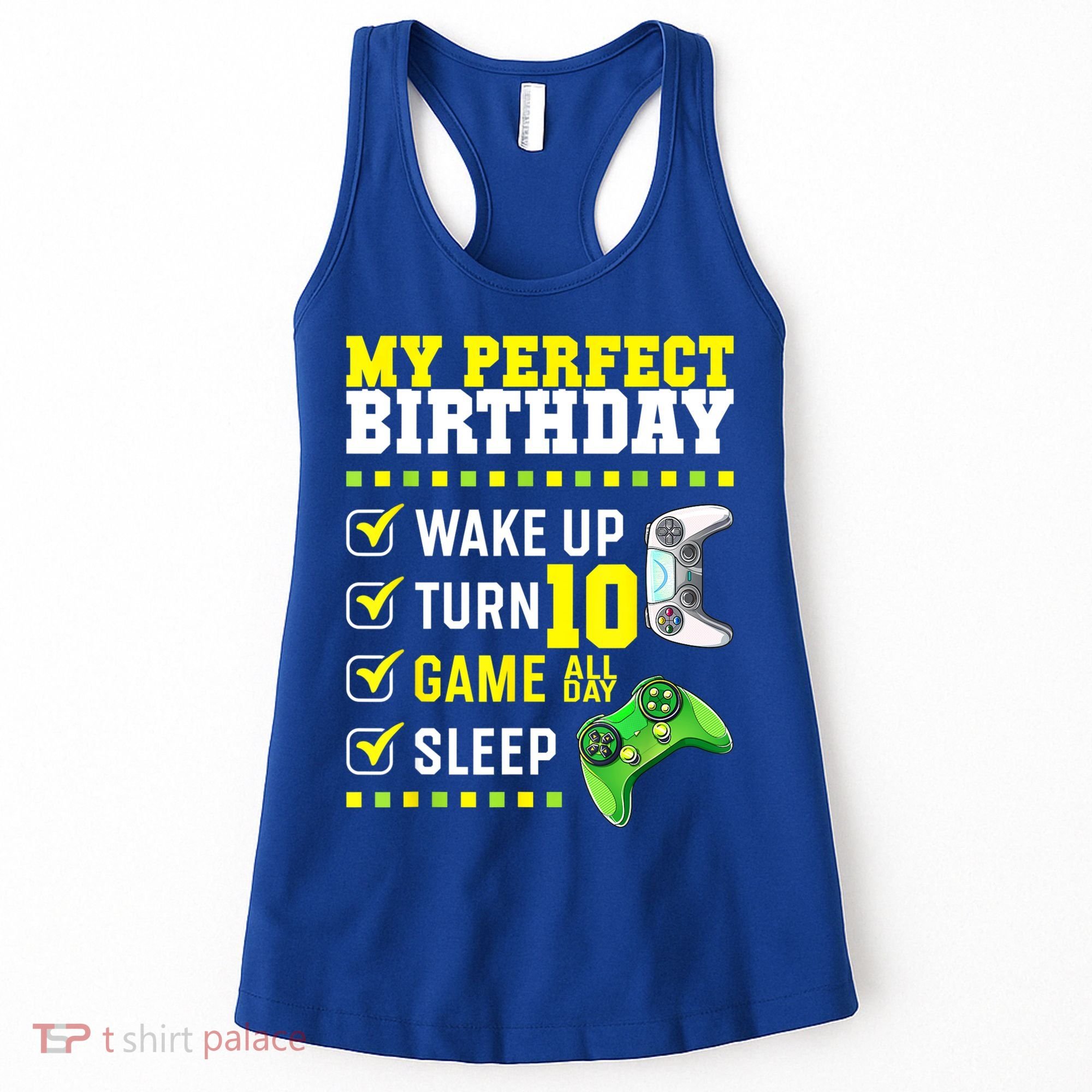 10th Birthday Party Perfect For Gamer 10 Years Old Boy Women's Tank Top