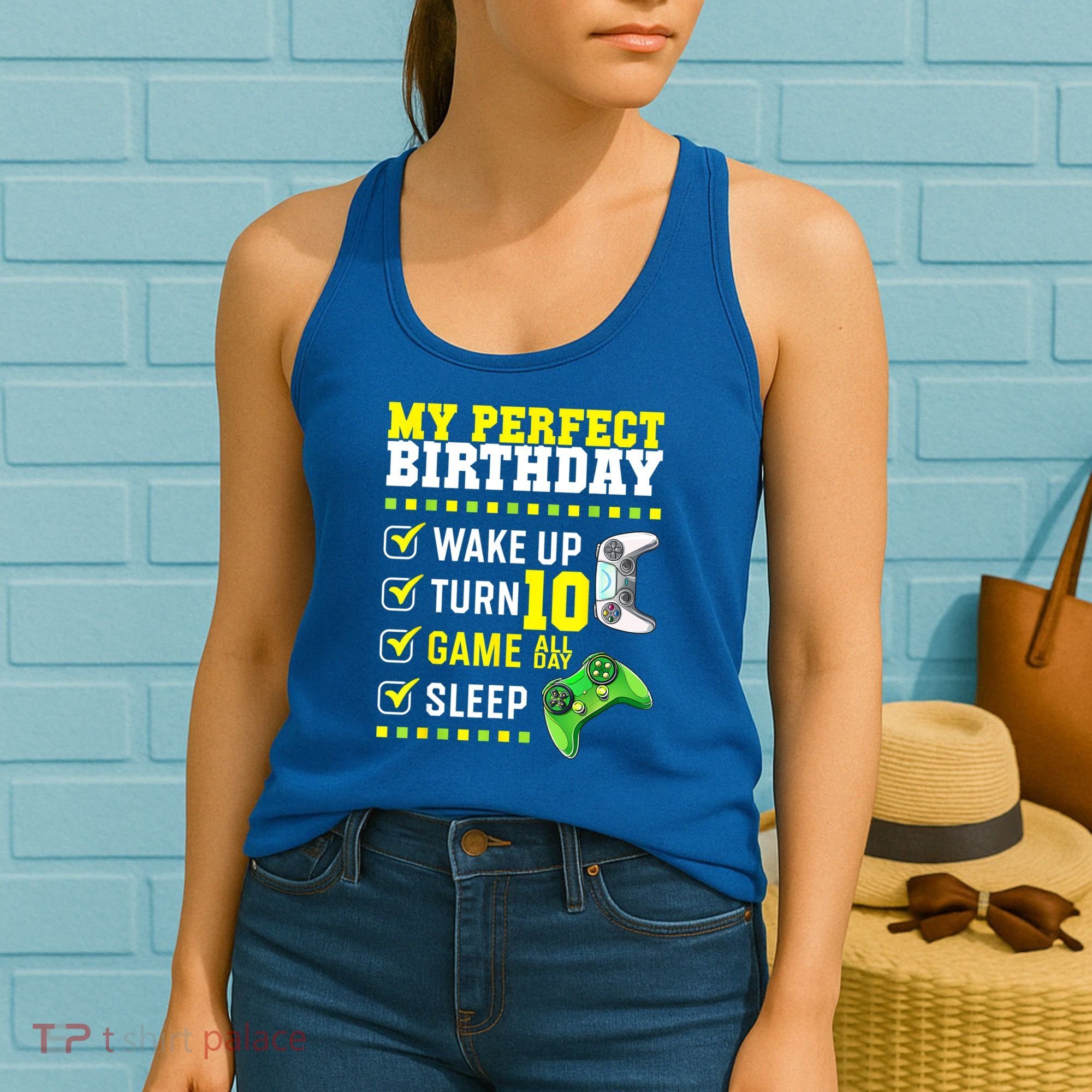 10th Birthday Party Perfect For Gamer 10 Years Old Boy Women's Tank Top