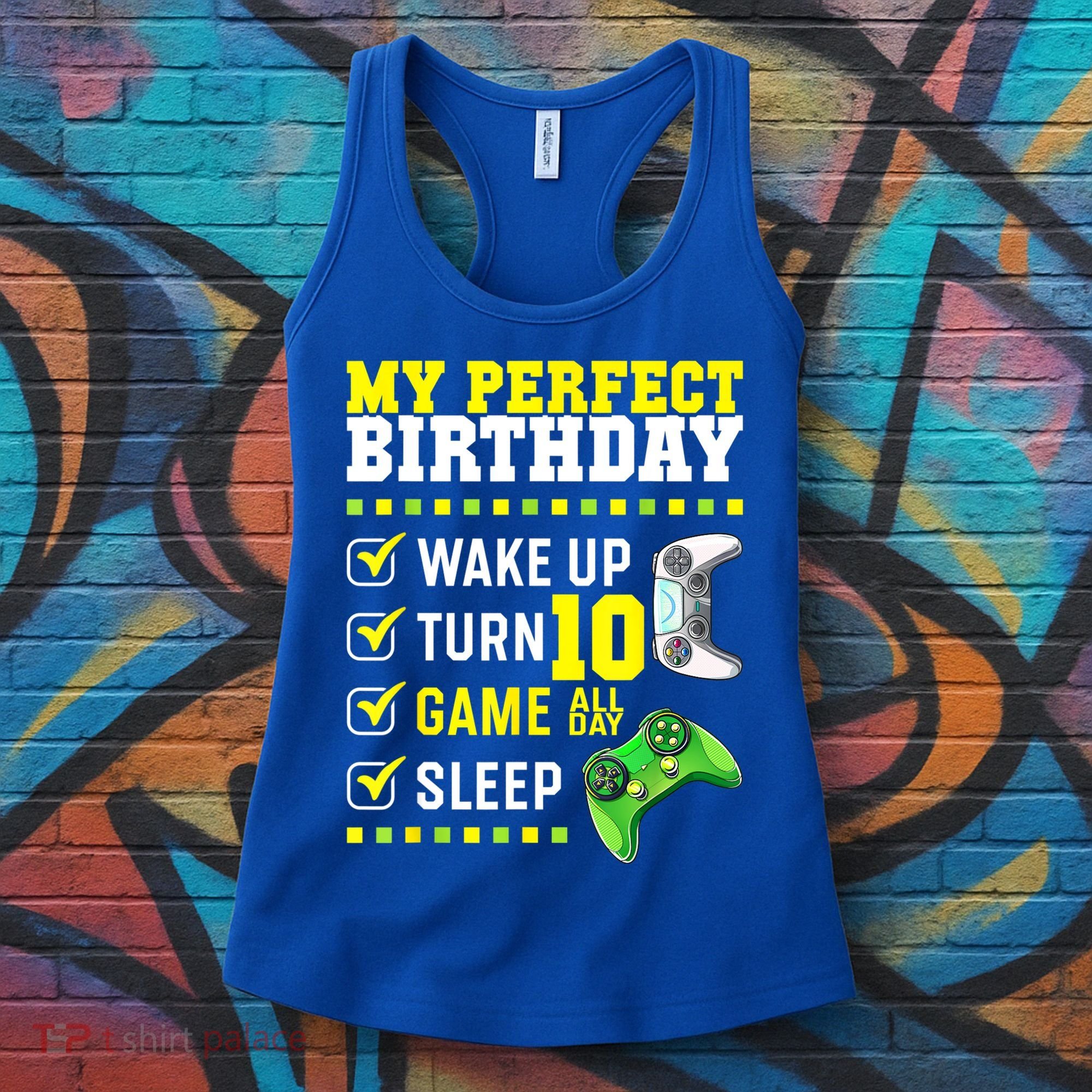 10th Birthday Party Perfect For Gamer 10 Years Old Boy Women's Tank Top