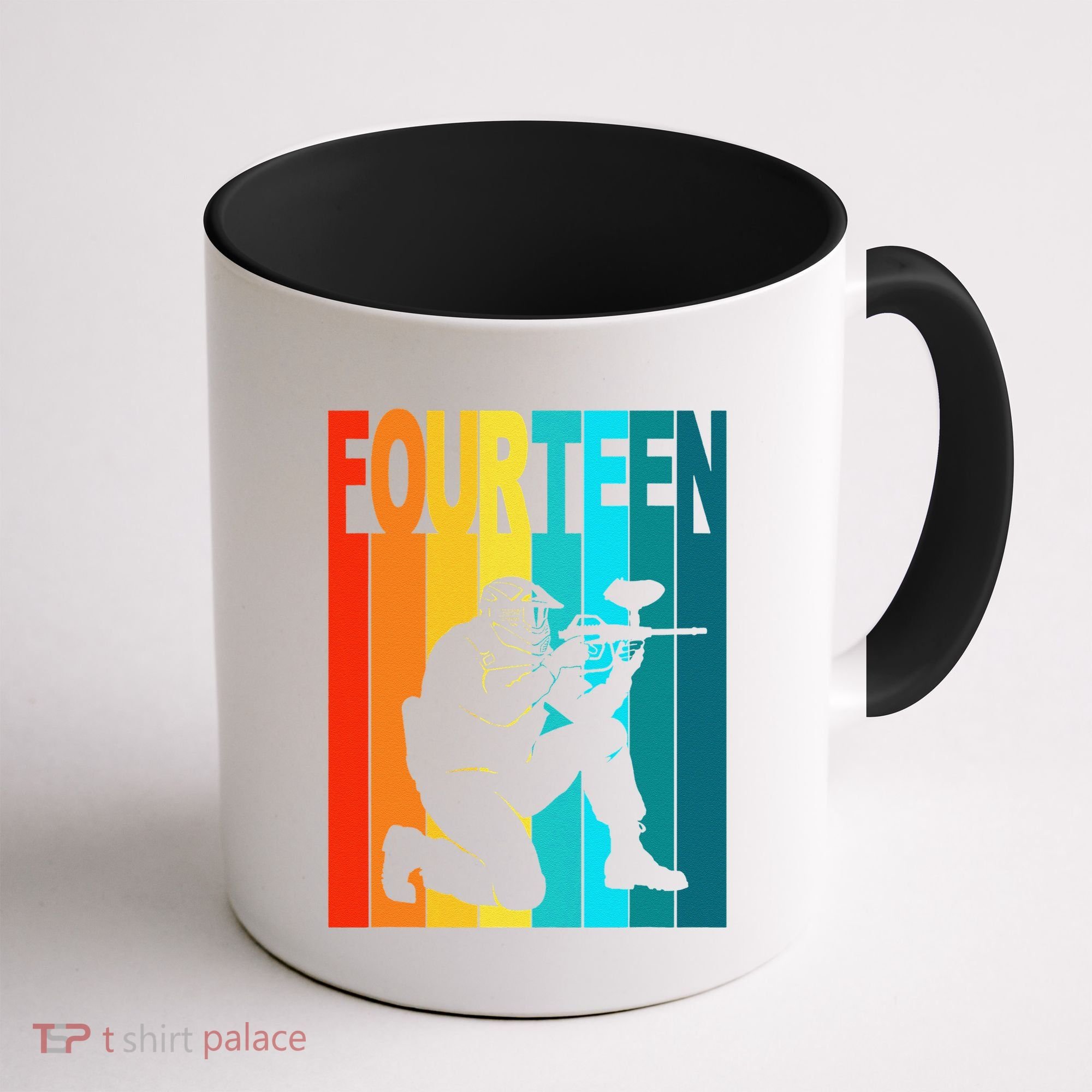 14th Birthday Paintball Theme 14 Year Old Boy Birthday Coffee Mug