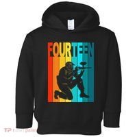 14th Birthday Paintball Theme 14 Year Old Boy Birthday Toddler Hoodie thumb 0