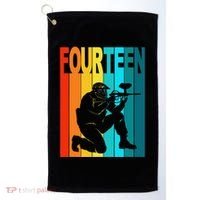 14th Birthday Paintball Theme 14 Year Old Boy Birthday Golf Towel thumb 0
