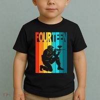 14th Birthday Paintball Theme 14 Year Old Boy Birthday Toddler T-Shirt thumb 2