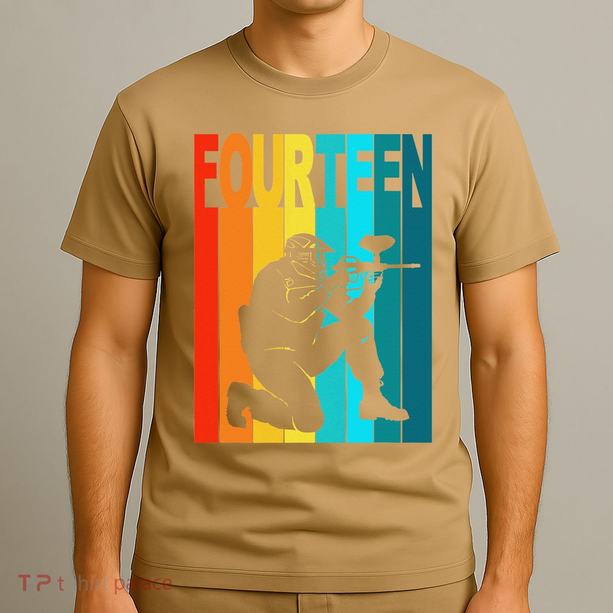14th Birthday Paintball Theme 14 Year Old Boy Birthday T-Shirt