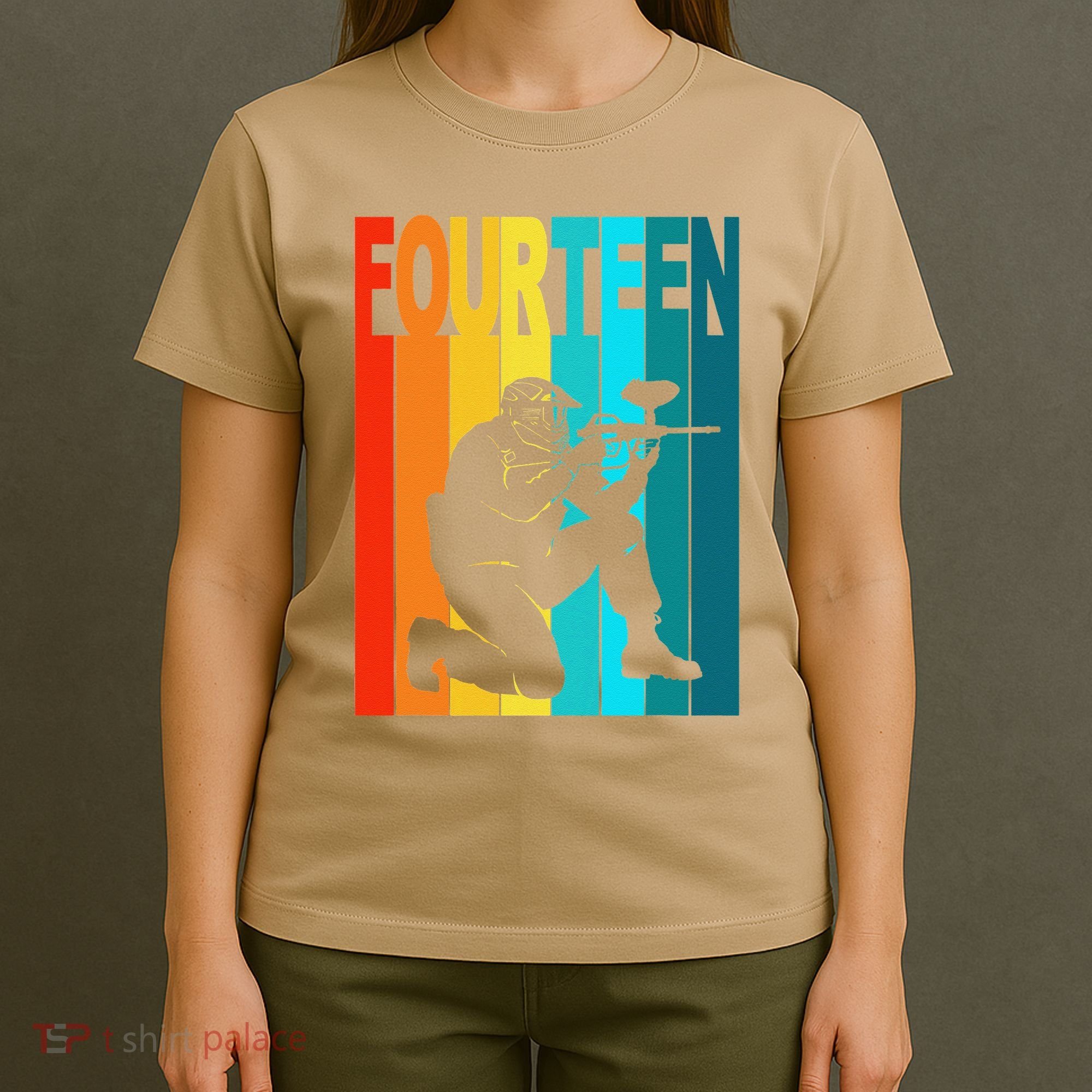 14th Birthday Paintball Theme 14 Year Old Boy Birthday T-Shirt