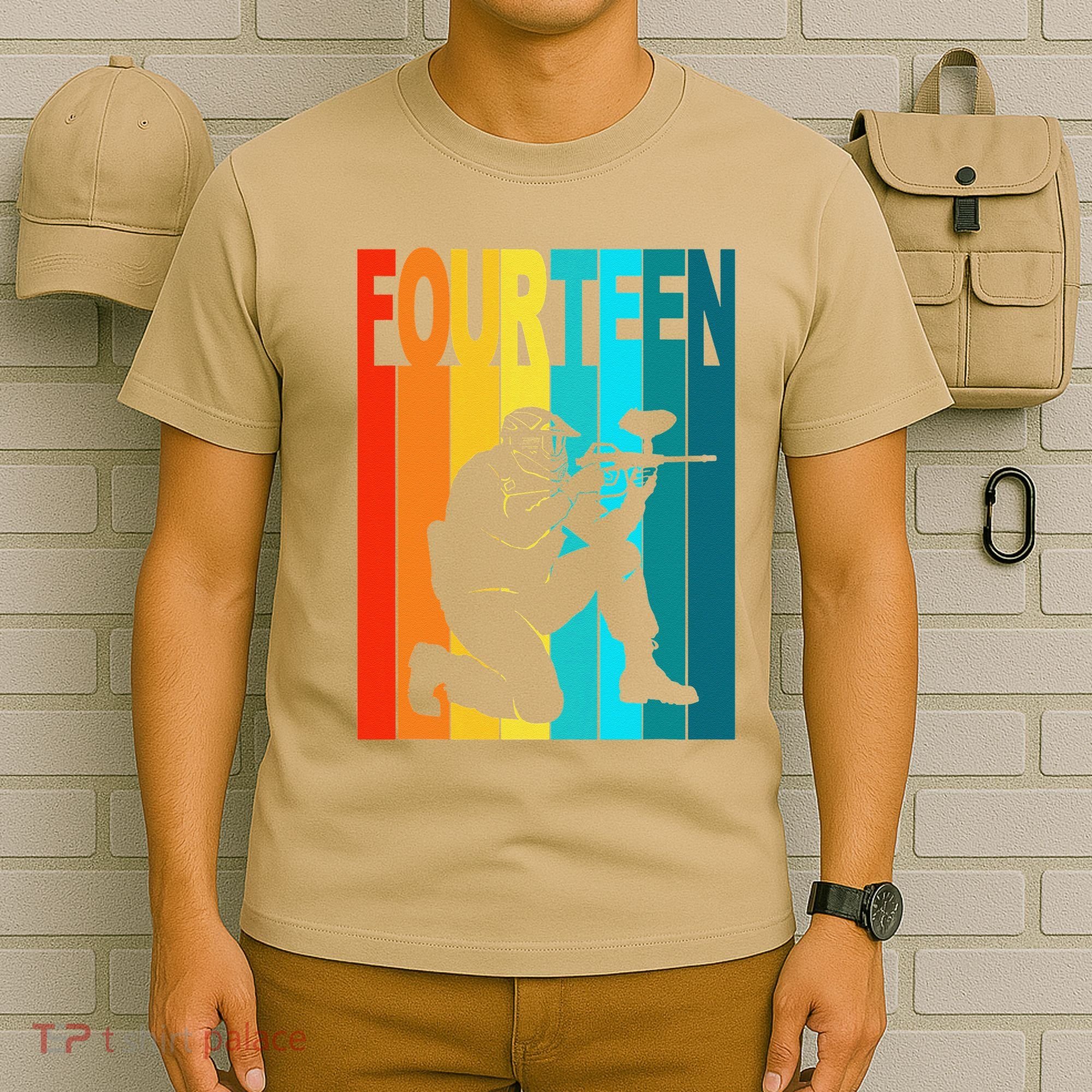 14th Birthday Paintball Theme 14 Year Old Boy Birthday T-Shirt