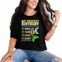 13th Birthday Party Perfect For Gamer 13 Years Old Comfort Colors T-Shirt thumb 0