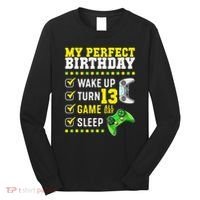 13th Birthday Party Perfect For Gamer 13 Years Old Long Sleeve Shirt thumb 0