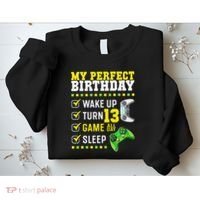 13th Birthday Party Perfect For Gamer 13 Years Old Sweatshirt thumb 2
