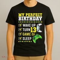 13th Birthday Party Perfect For Gamer 13 Years Old T-Shirt thumb 3