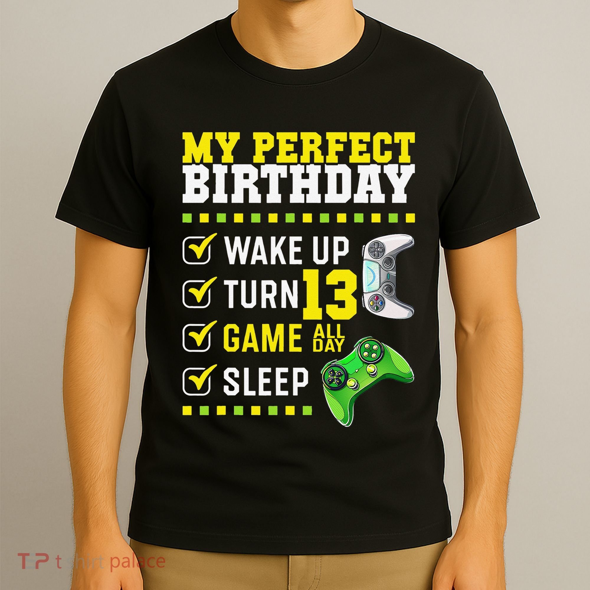 13th Birthday Party Perfect For Gamer 13 Years Old T-Shirt