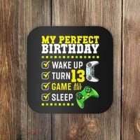 13th Birthday Party Perfect For Gamer 13 Years Old Coaster thumb 0