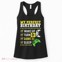 13th Birthday Party Perfect For Gamer 13 Years Old Women's Tank Top thumb 0