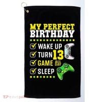 13th Birthday Party Perfect For Gamer 13 Years Old Golf Towel thumb 0