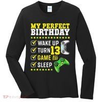 13th Birthday Party Perfect For Gamer 13 Years Old Women's Long Sleeve Shirt thumb 0