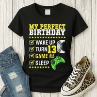 13th Birthday Party Perfect For Gamer 13 Years Old Women's T-Shirt thumb 3
