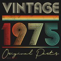 1975 Birthday Retro Original Parts 48th Birthday Backpack thumb 2