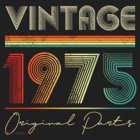 1975 Birthday Retro Original Parts 48th Birthday Tumbler thumb 3