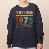 1975 Birthday Retro Original Parts 48th Birthday Women's Sweatshirt thumb 0