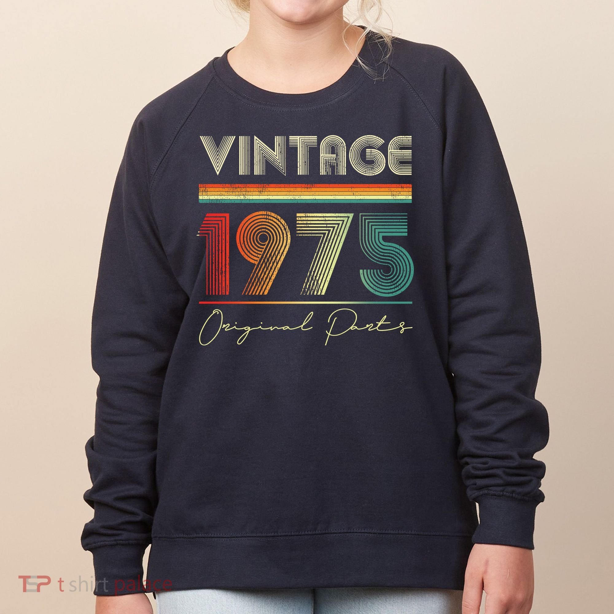 1975 Birthday Retro Original Parts 48th Birthday Women's Sweatshirt