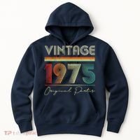 1975 Birthday Retro Original Parts 48th Birthday Hoodie thumb 0