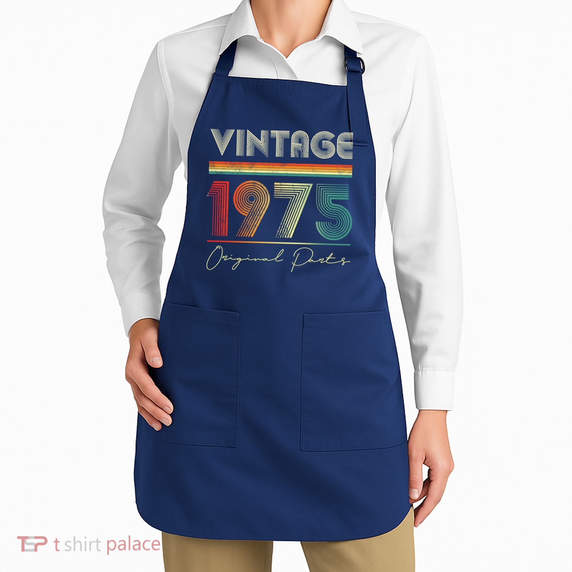1975 Birthday Retro Original Parts 48th Birthday Apron