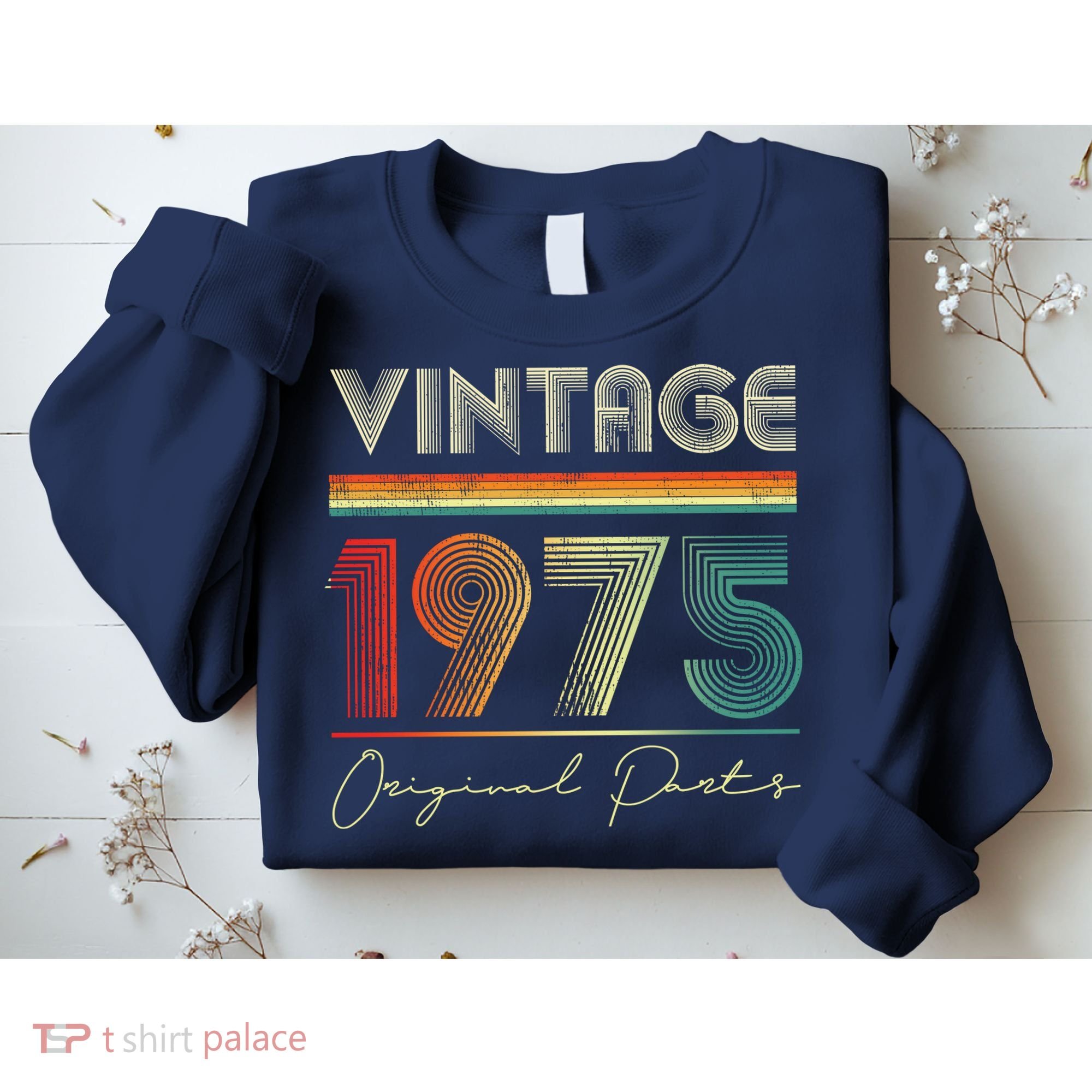1975 Birthday Retro Original Parts 48th Birthday Sweatshirt