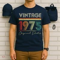 1975 Birthday Retro Original Parts 48th Birthday T-Shirt thumb 6