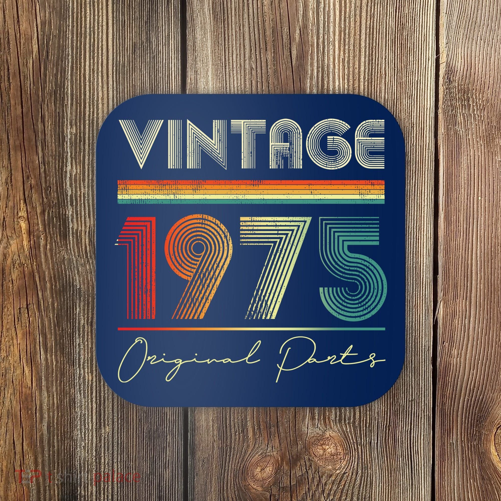 1975 Birthday Retro Original Parts 48th Birthday Coaster
