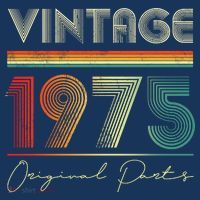 1975 Birthday Retro Original Parts 48th Birthday Polo thumb 2