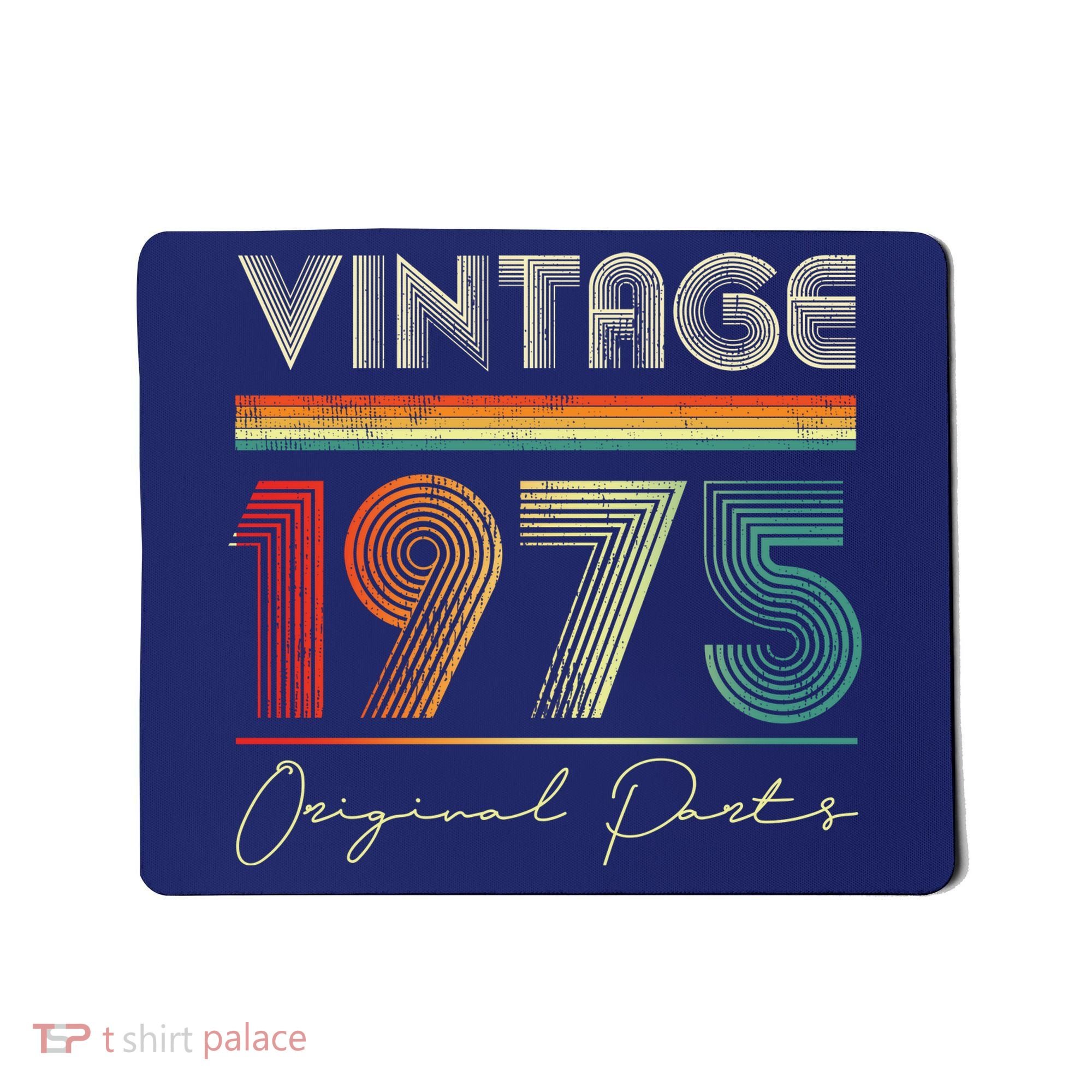 1975 Birthday Retro Original Parts 48th Birthday Mousepad