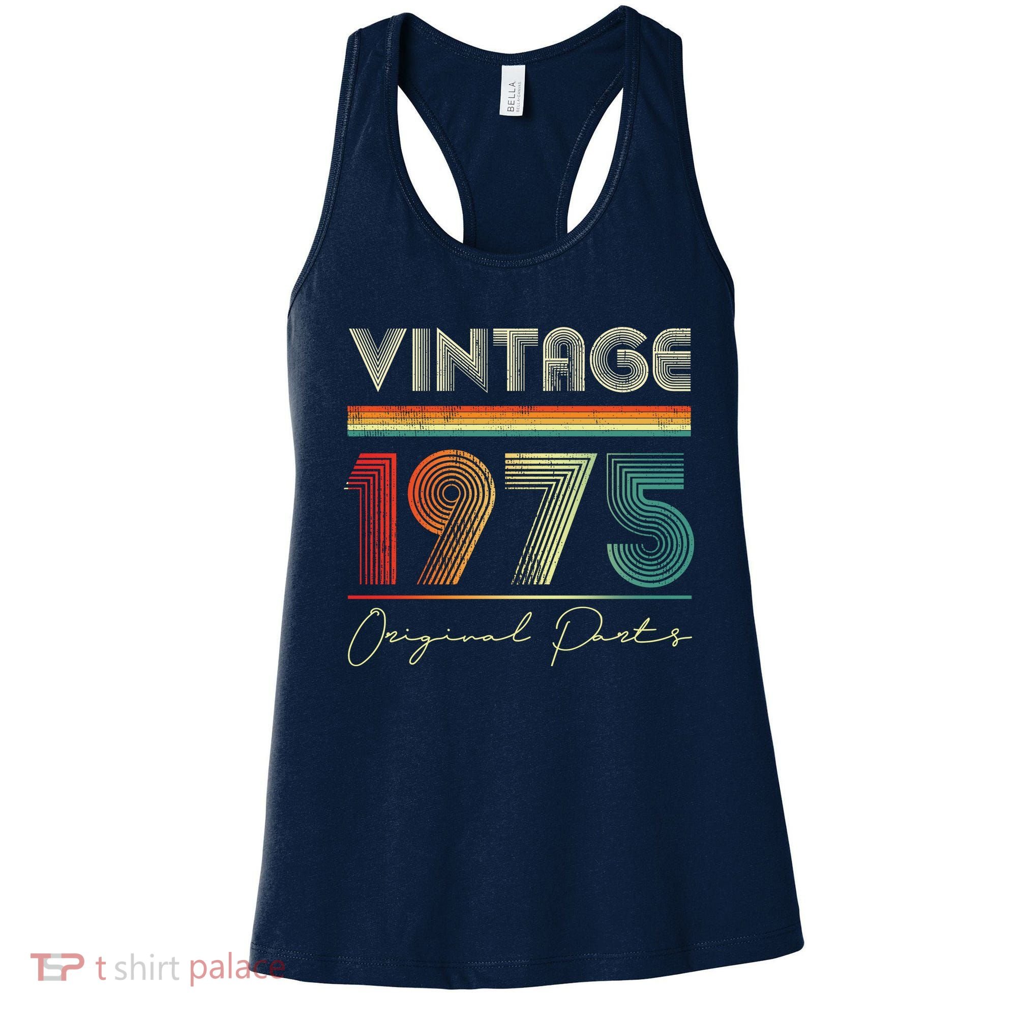 1975 Birthday Retro Original Parts 48th Birthday Women's Tank Top