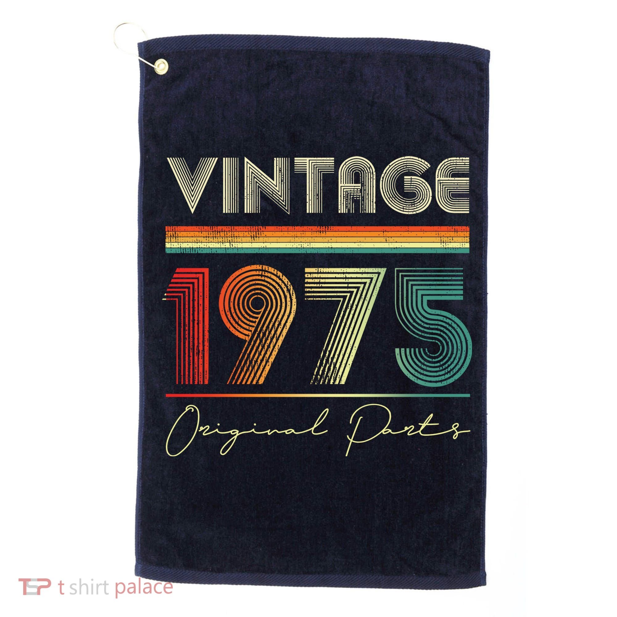 1975 Birthday Retro Original Parts 48th Birthday Golf Towel